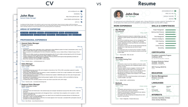 CV vs Resume: Key Differences